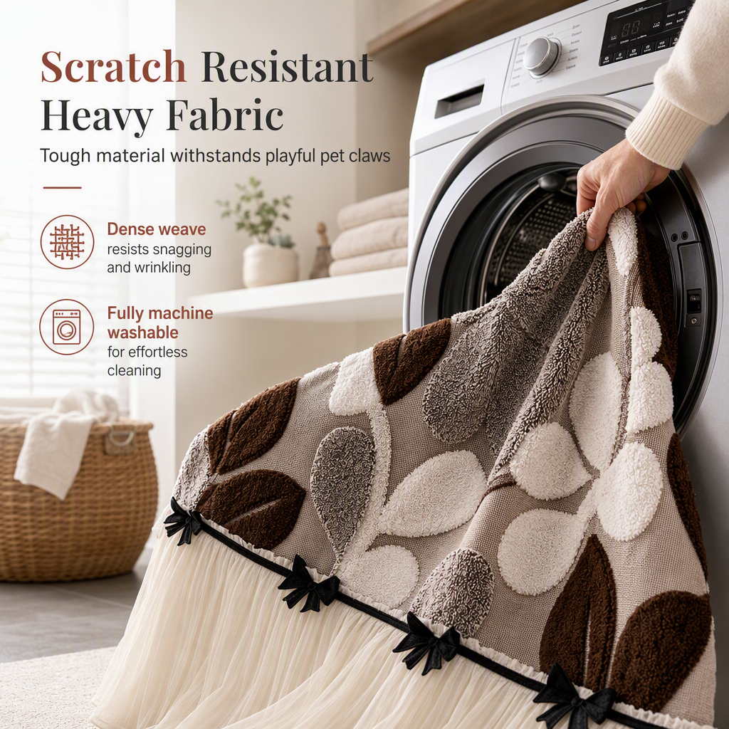 Zachte bankhoes met decoratieve zoom – productafbeelding