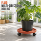 Ronde plantenroller met zwenkwielen – productafbeelding