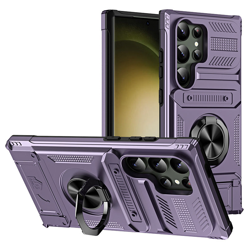 Telefoonhoesje met kaarthouder en ringstandaard – productafbeelding