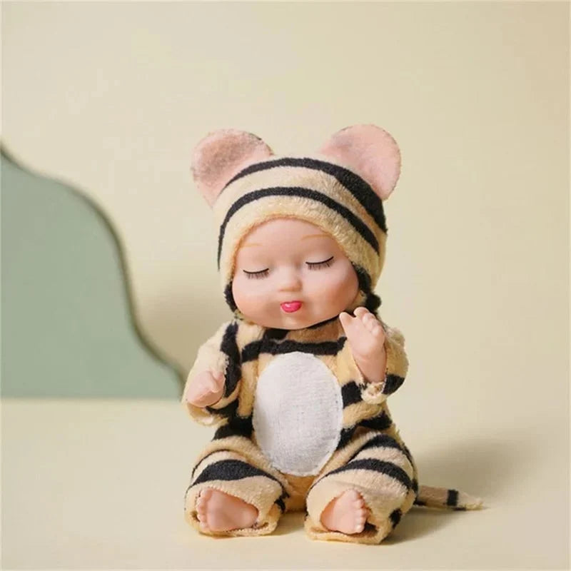 Mini-Babypoppenset met Dierenoutfits – productafbeelding
