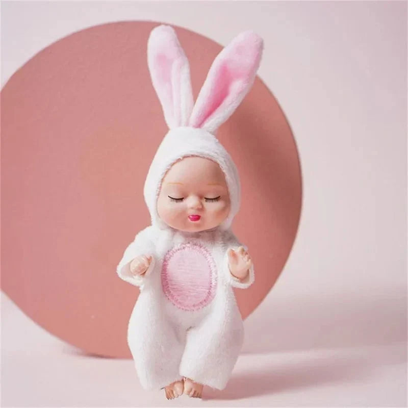 Mini-Babypoppenset met Dierenoutfits – productafbeelding