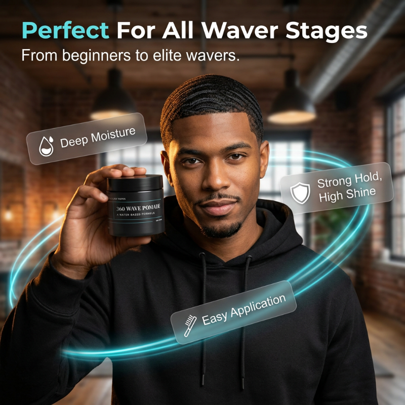 Waterbasis Pomade voor Waves – productafbeelding
