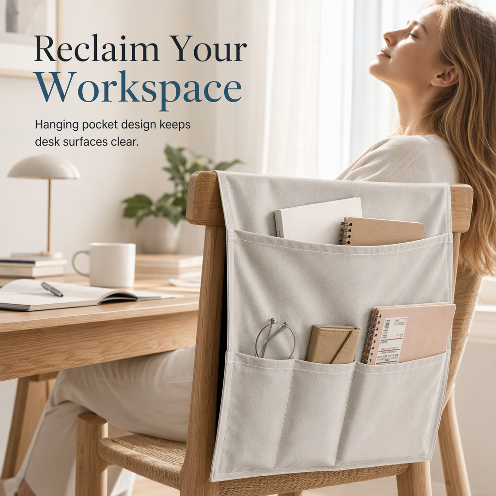 Canvas Bankorganizer met Opbergvakken – productafbeelding