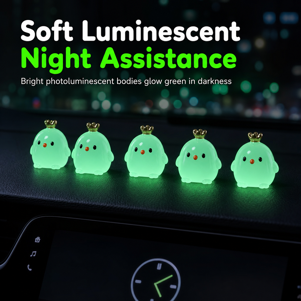 Lichtgevende Kuikenfiguurtjes voor het Dashboard – productafbeelding