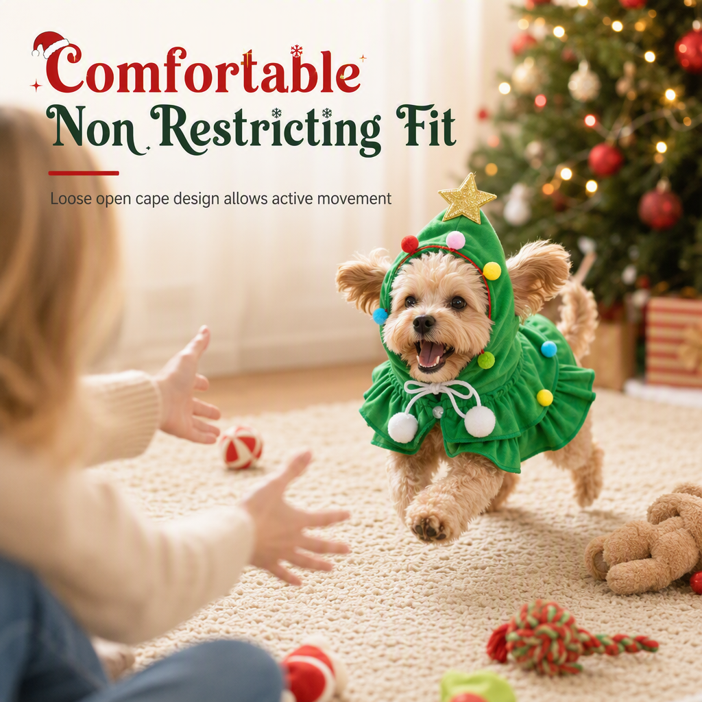 Kerstboomcape voor Honden en Katten – productafbeelding