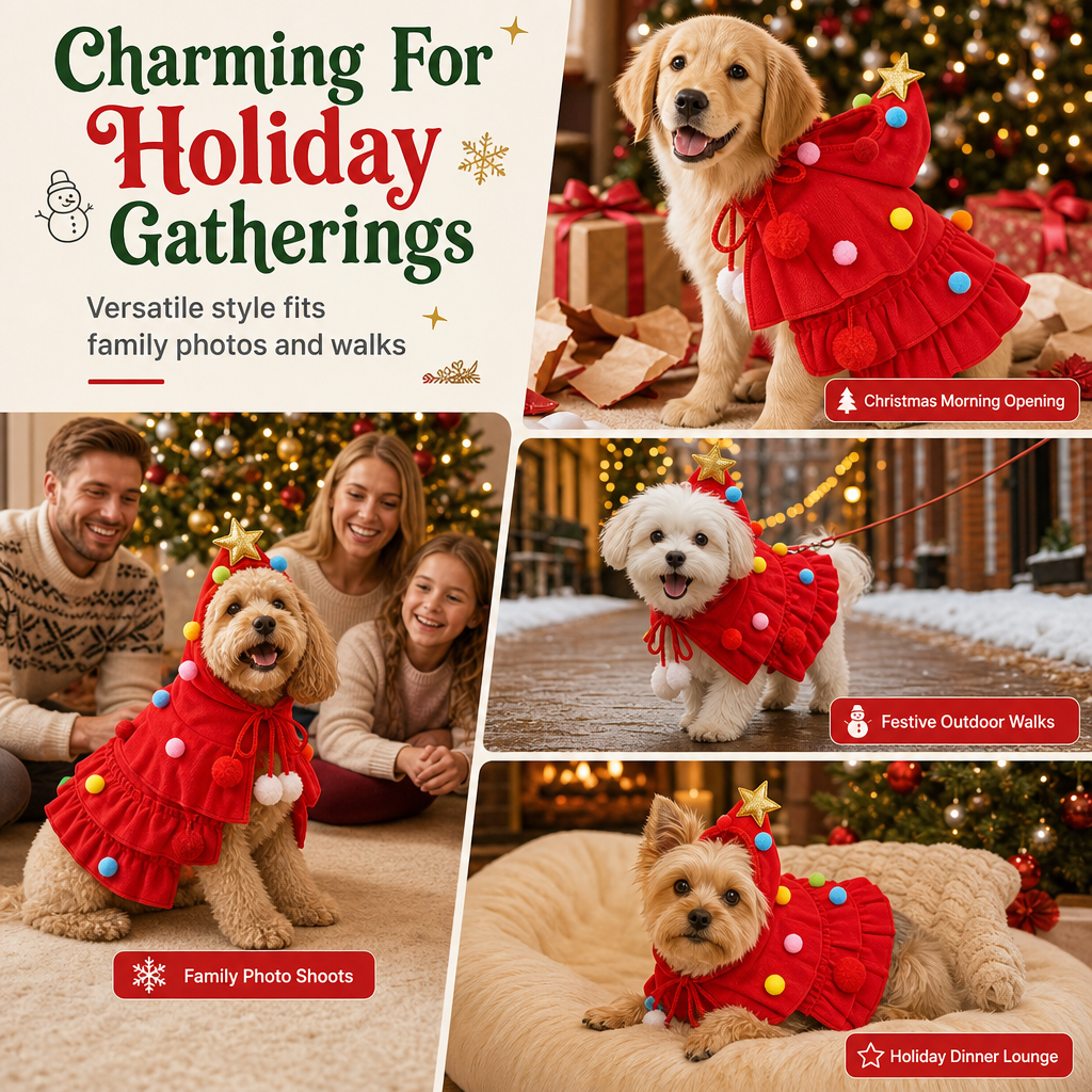 Kerstboomcape voor Honden en Katten – productafbeelding