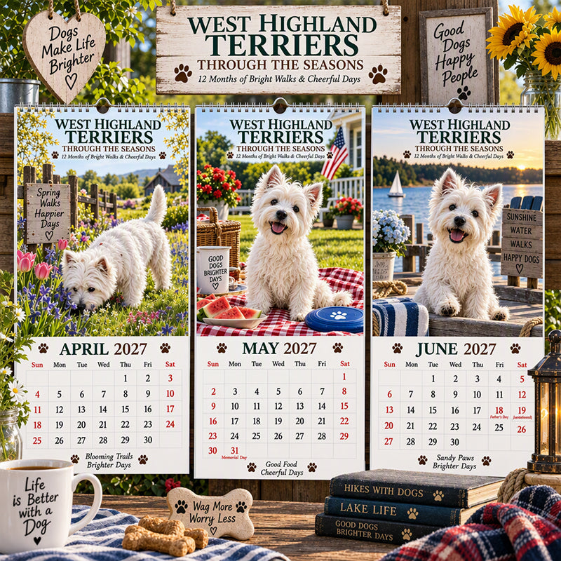 West Highland Terrier Wandkalender – productafbeelding