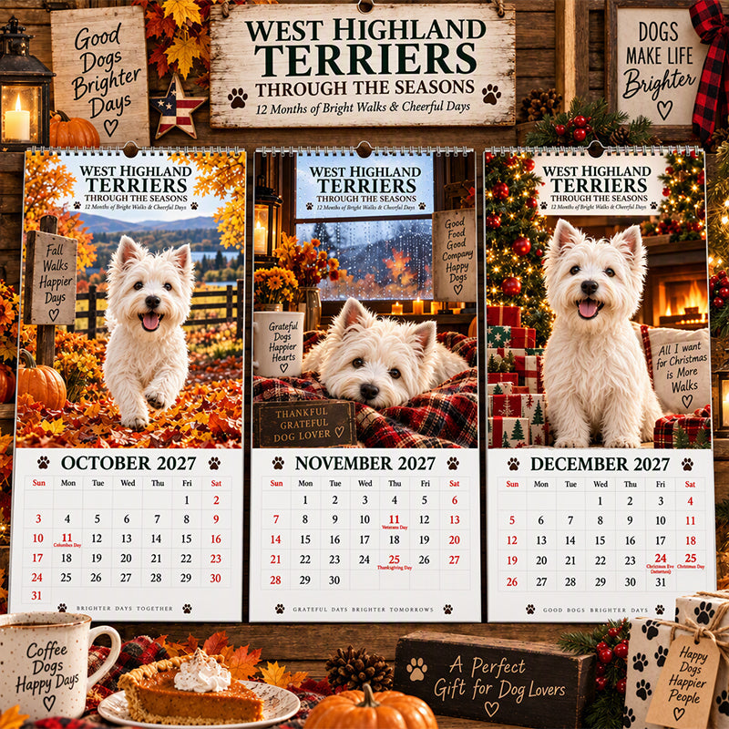 West Highland Terrier Wandkalender – productafbeelding