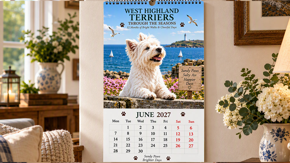 West Highland Terrier Wandkalender – productafbeelding