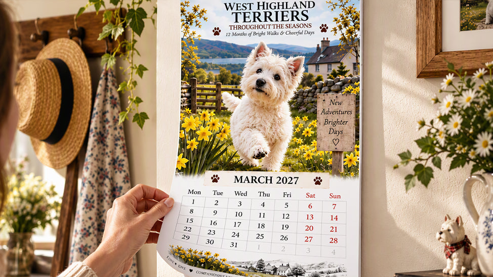 West Highland Terrier Wandkalender – productafbeelding