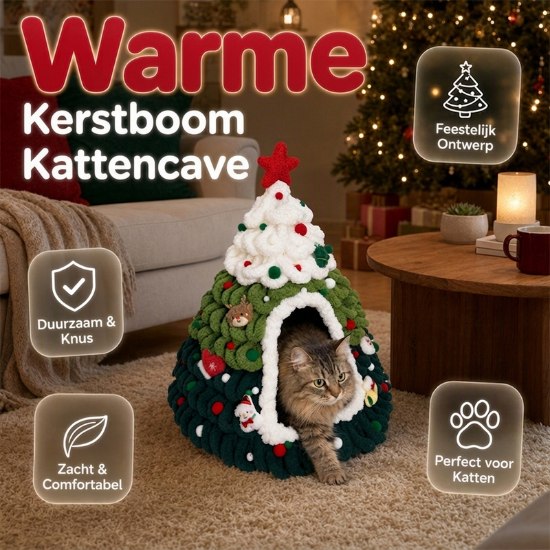 Kerstboom-Kattenmand – productafbeelding