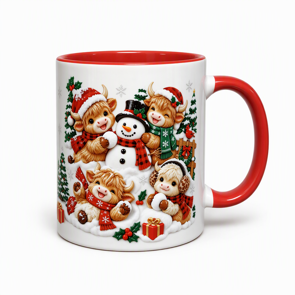 Kerstbeker met Sneeuwman – productafbeelding