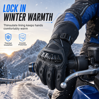 Warme Waterbestendige Motorhandschoenen – productafbeelding