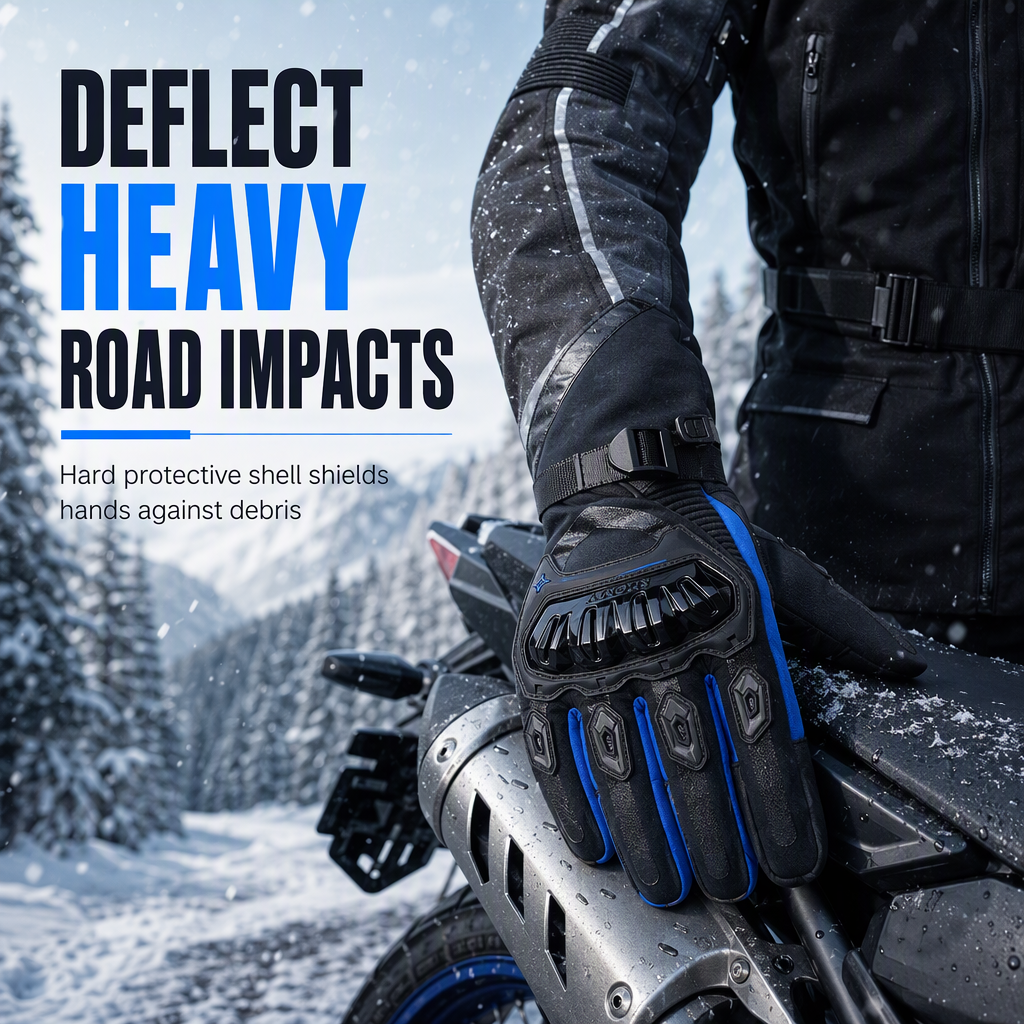 Warme Waterbestendige Motorhandschoenen – productafbeelding