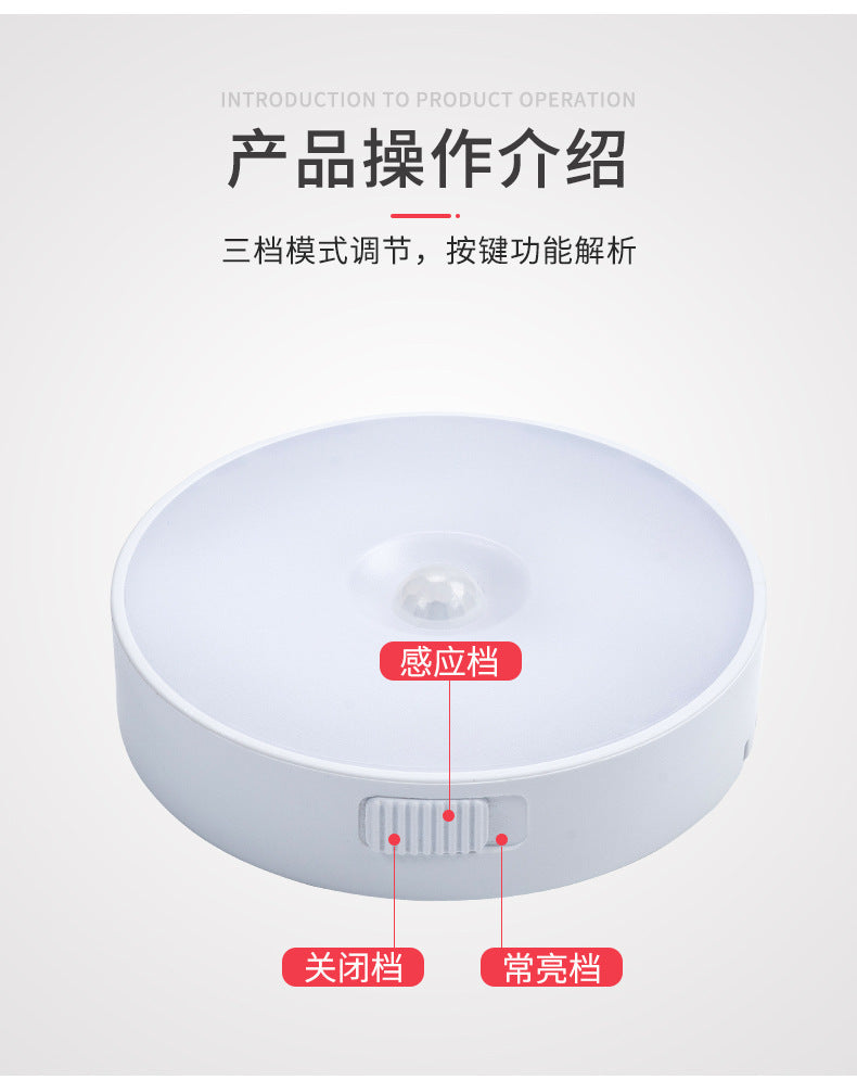 Oplaadbare LED-Nachtlamp met Bewegingssensor – productafbeelding