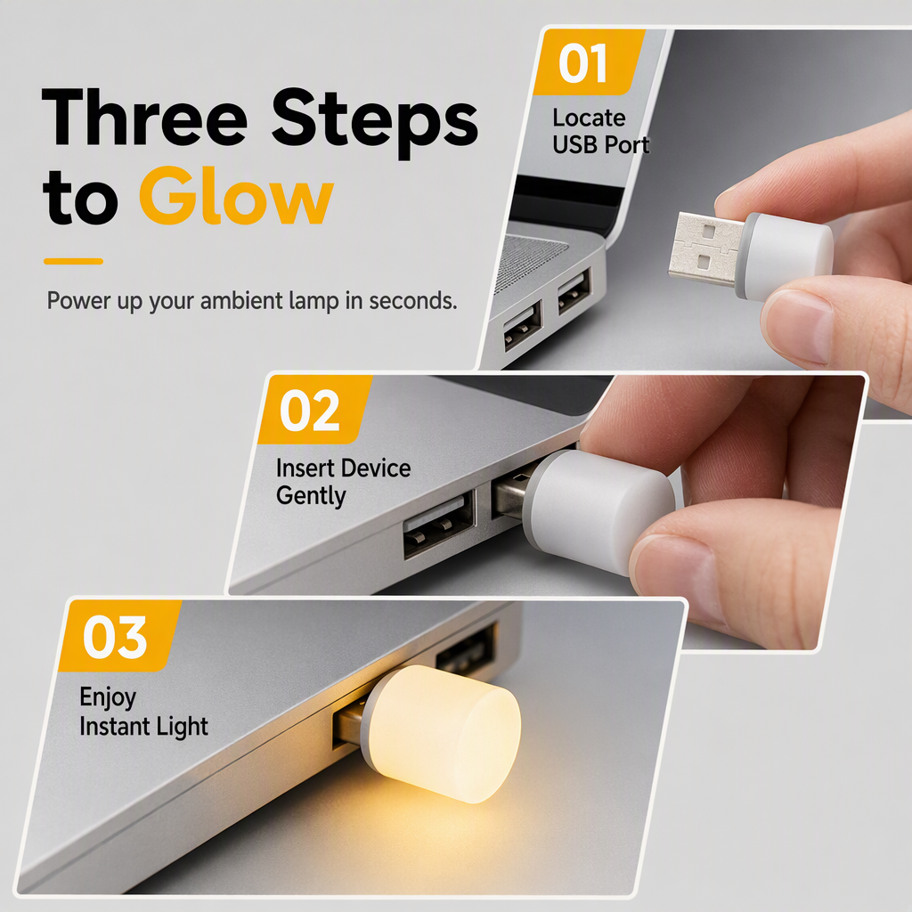 Mini USB-LED-Nachtlampjes – productafbeelding