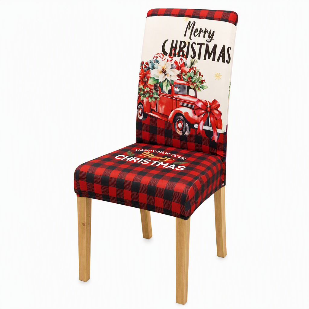 Elastische Kerststoelhoes – productafbeelding