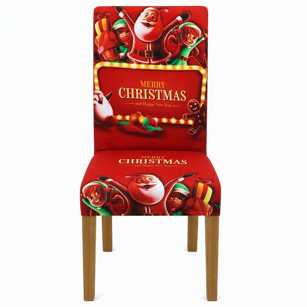 Elastische Kerststoelhoes – productafbeelding