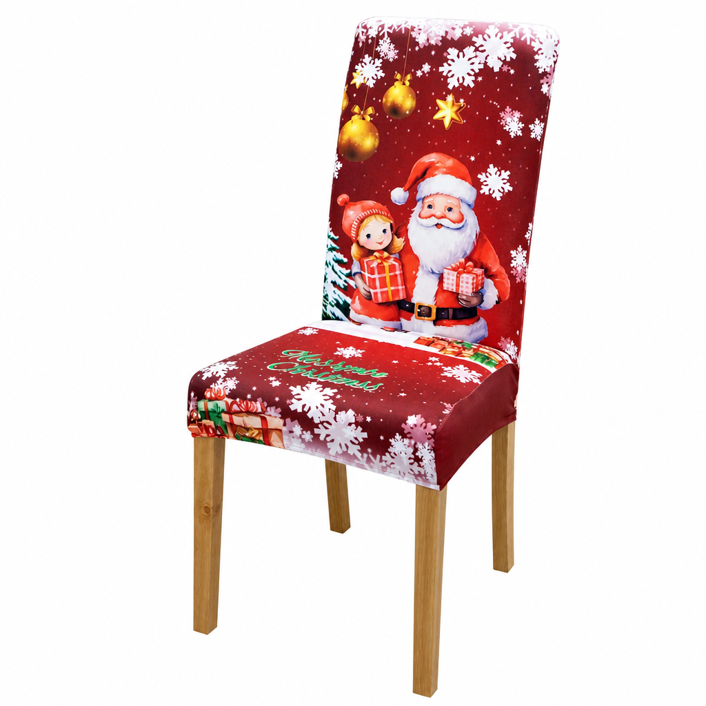 Elastische Kerststoelhoes – productafbeelding