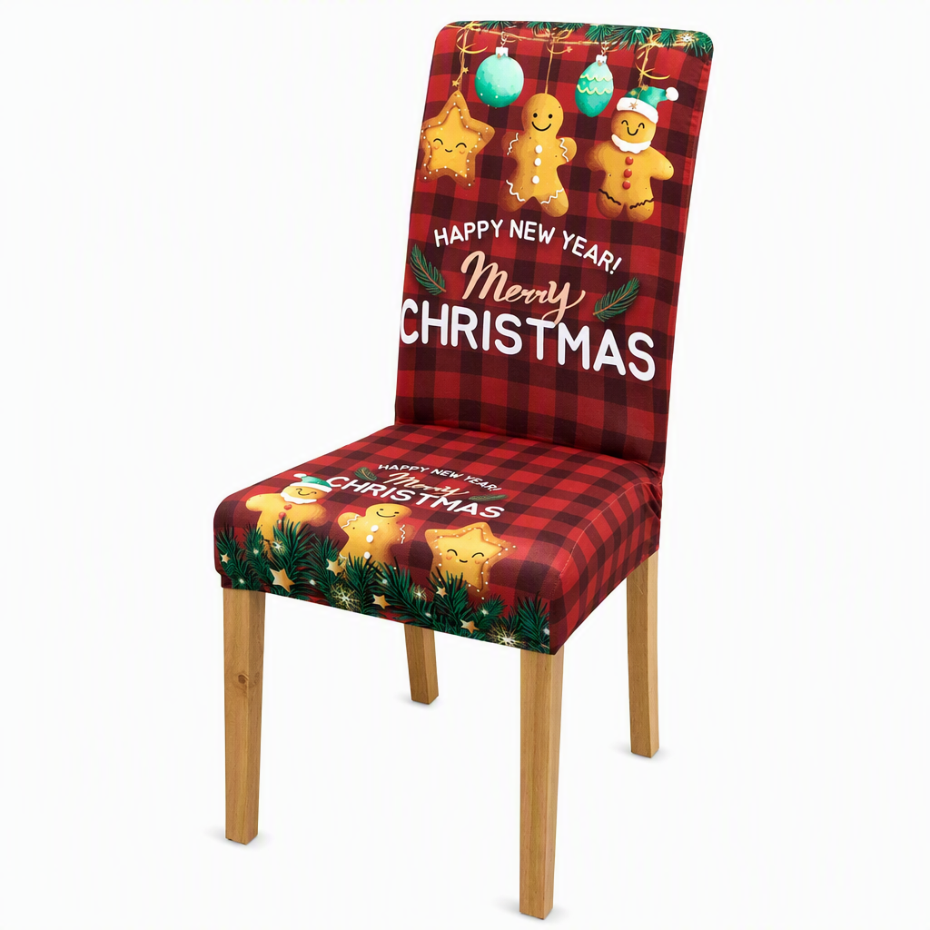 Elastische Kerststoelhoes – productafbeelding