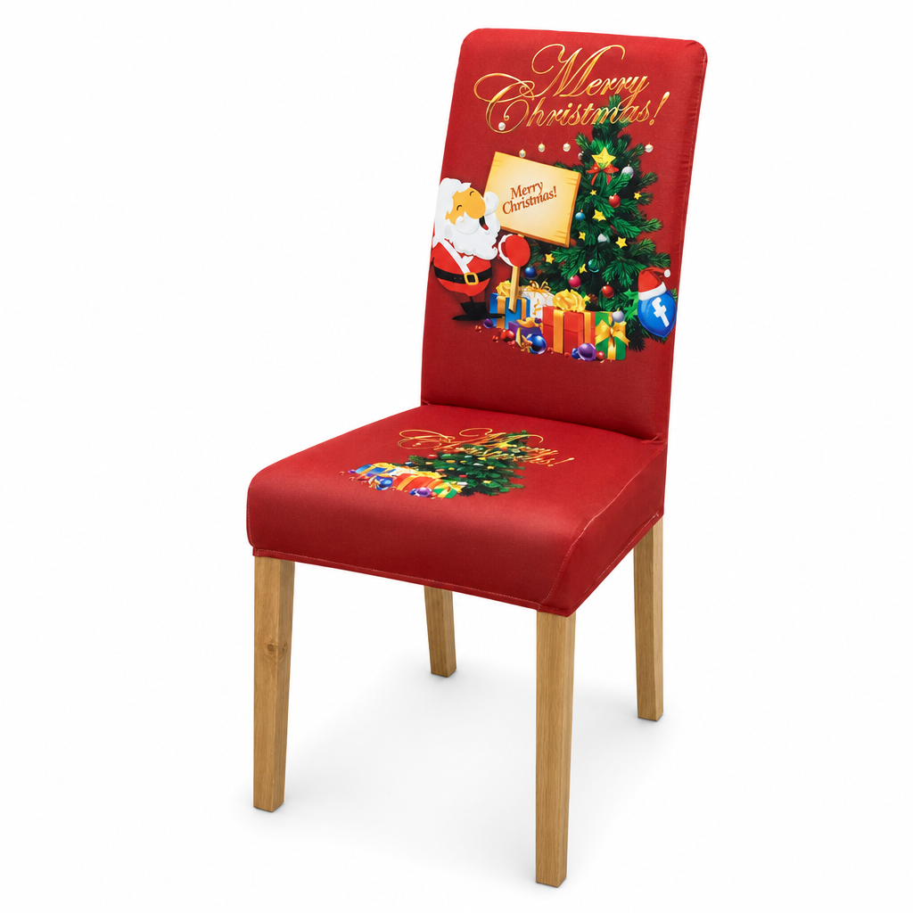 Elastische Kerststoelhoes – productafbeelding