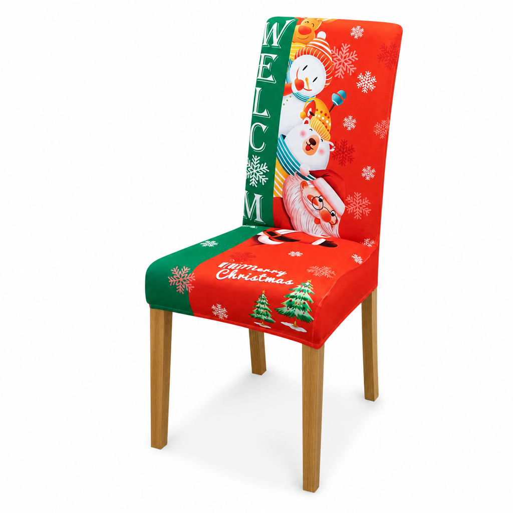 Elastische Kerststoelhoes – productafbeelding