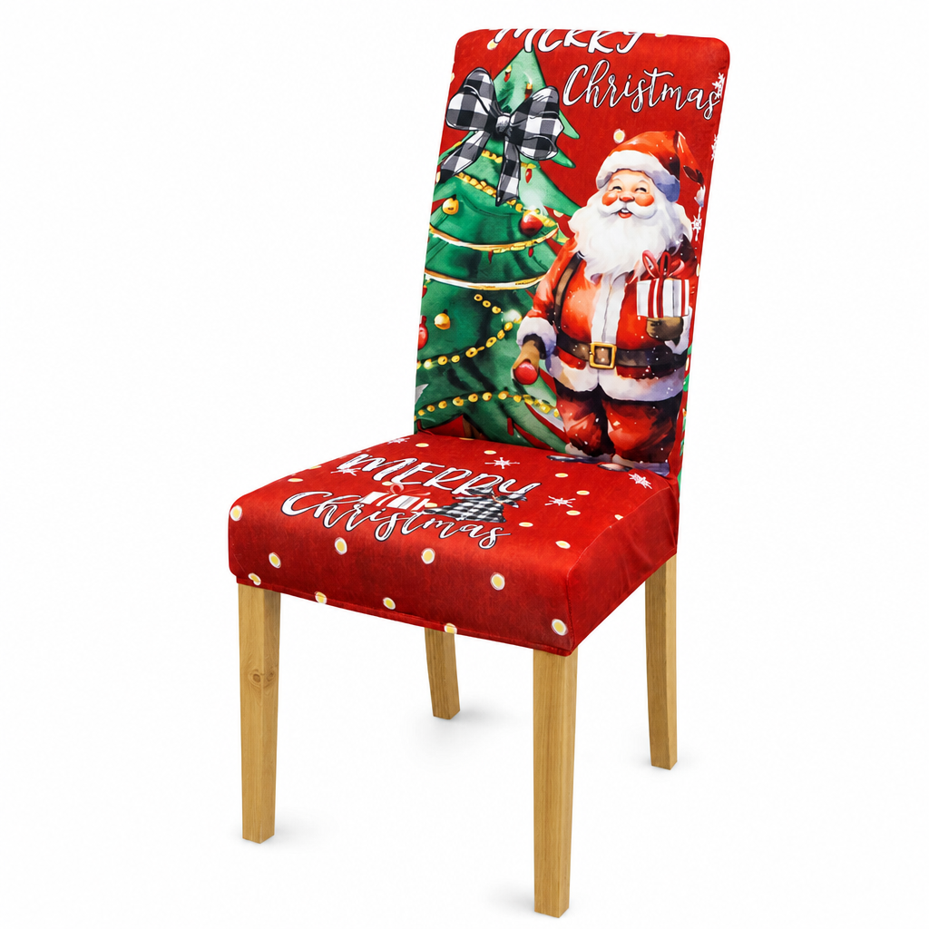 Elastische Kerststoelhoes – productafbeelding