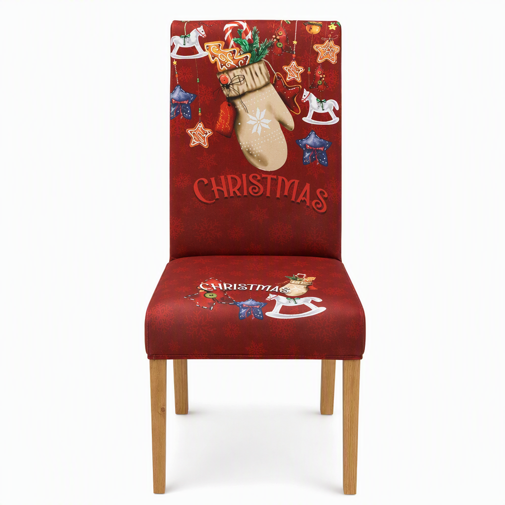 Elastische Kerststoelhoes – productafbeelding