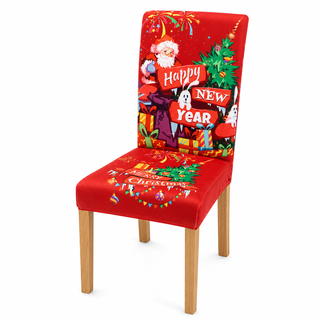 Elastische Kerststoelhoes – productafbeelding