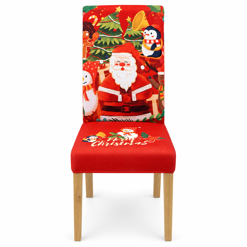 Elastische Kerststoelhoes – productafbeelding