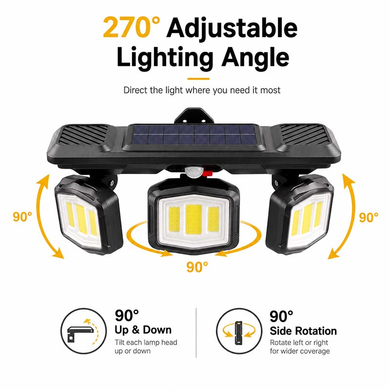 Verstelbare Solar-Wandlamp – productafbeelding