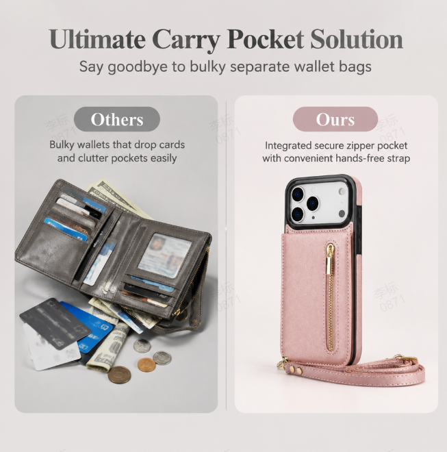 Crossbody Telefoonhoes met Portemonnee – productafbeelding
