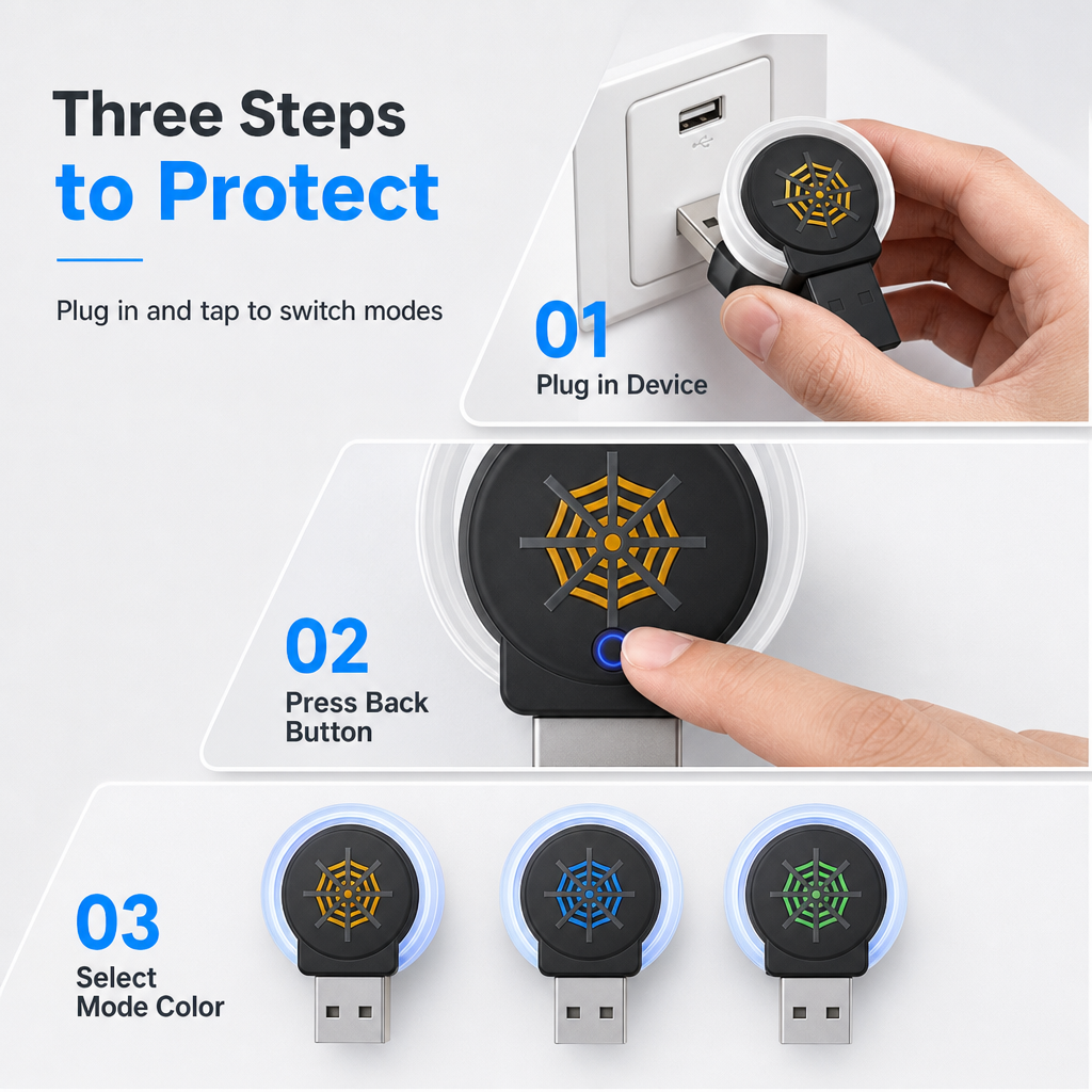Draagbare USB-Ultrasone Verjager – productafbeelding