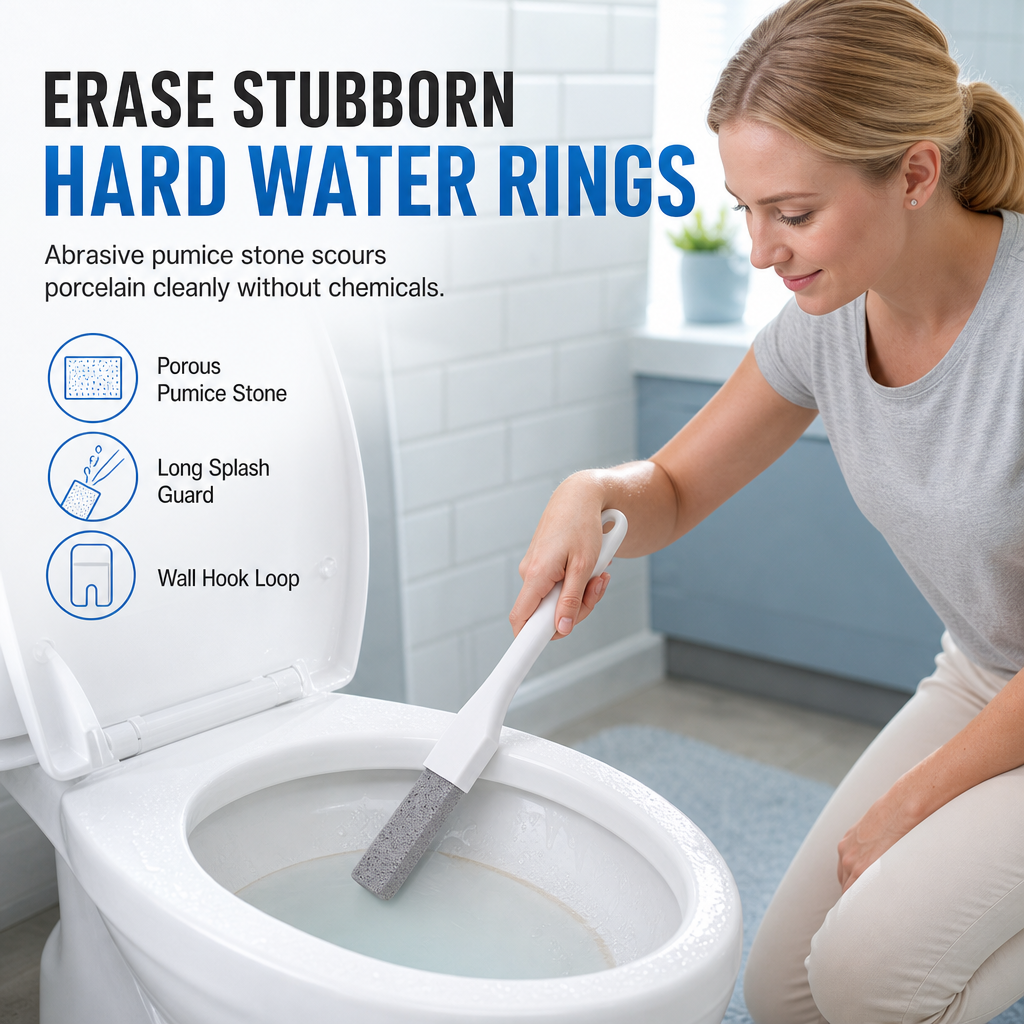 Puimsteen Toiletborstel met Handgreep – productafbeelding