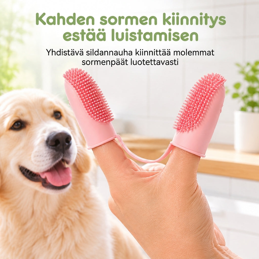 Dubbele Vingertandenborstel voor Huisdieren – productafbeelding
