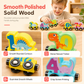 Magnetische Houten Getallentrein – productafbeelding