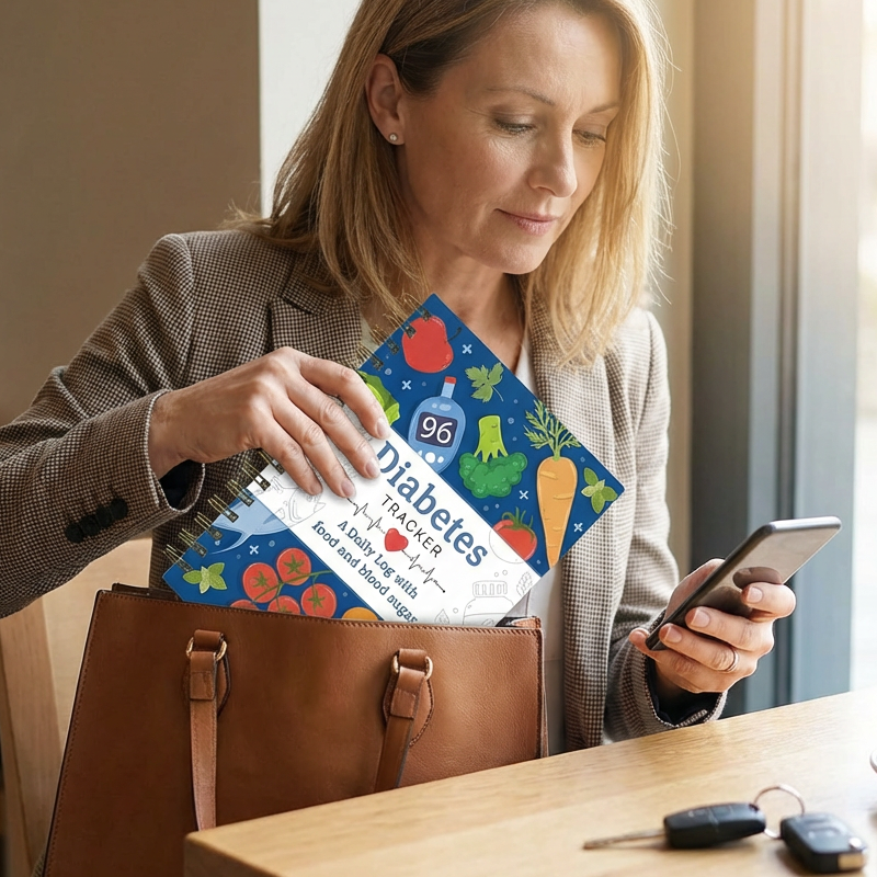 Diabeteslogboek met Voedingslijst – productafbeelding