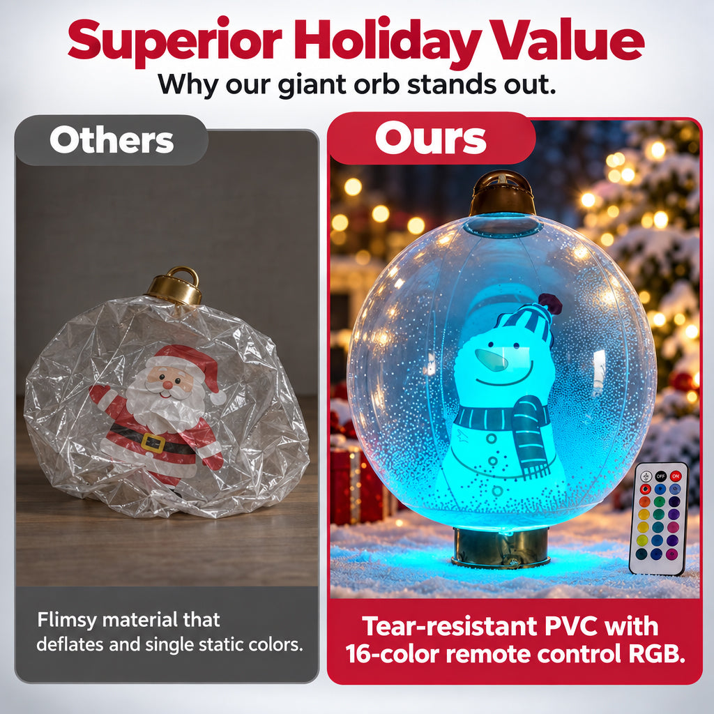 Opblaasbare Kerstbaldecoratie – productafbeelding