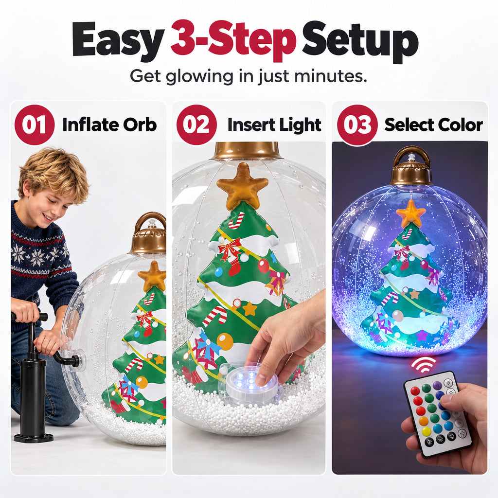 Opblaasbare Kerstbaldecoratie – productafbeelding