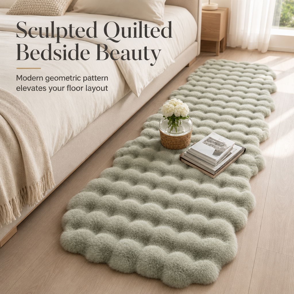 Zacht Pluche Vloerkleed met Reliëf – productafbeelding