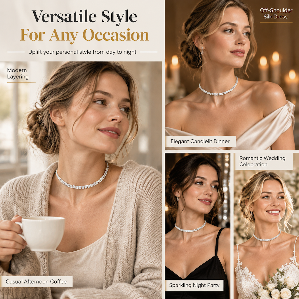 Fonkelende Strass-Choker – productafbeelding