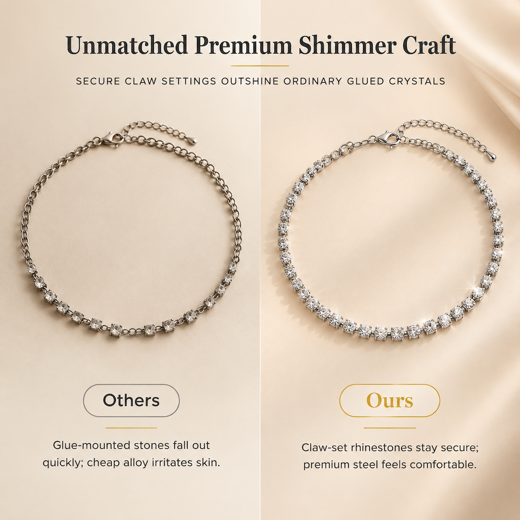 Fonkelende Strass-Choker – productafbeelding