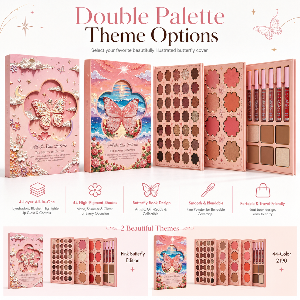 Opvouwbaar Make-uppalet in Boekvorm – productafbeelding