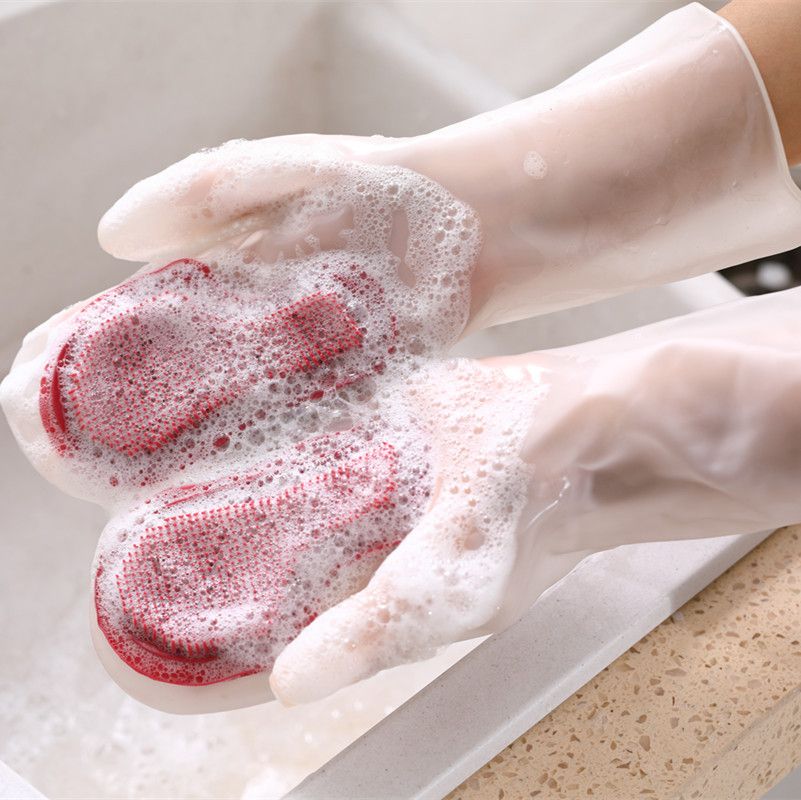Afwashandschoenen met Borsteltjes – productafbeelding