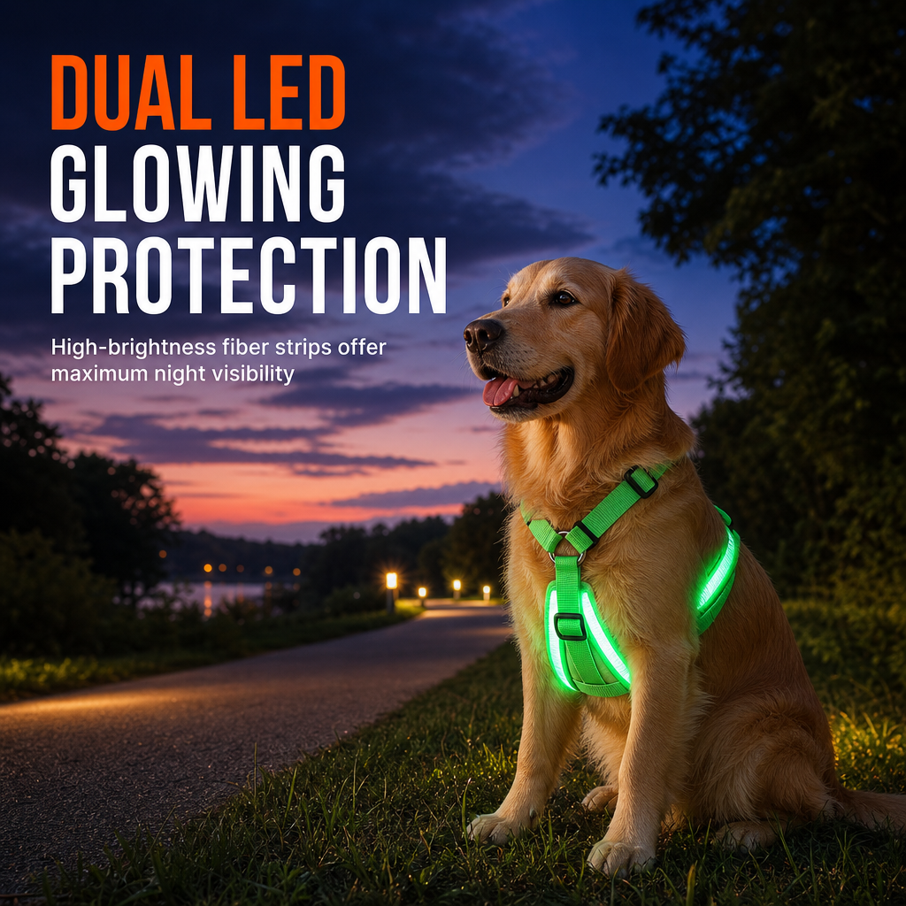 Verstelbaar Hondentuig met LED-Licht – productafbeelding