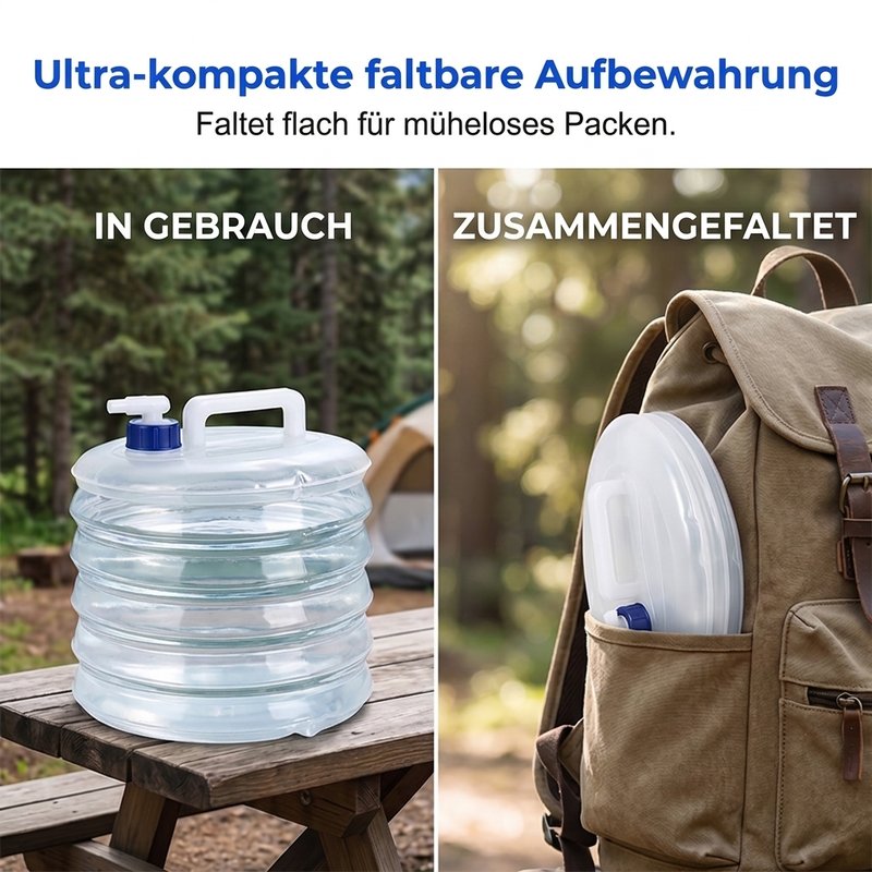 Opvouwbare Watercontainer met Tapventiel – productafbeelding
