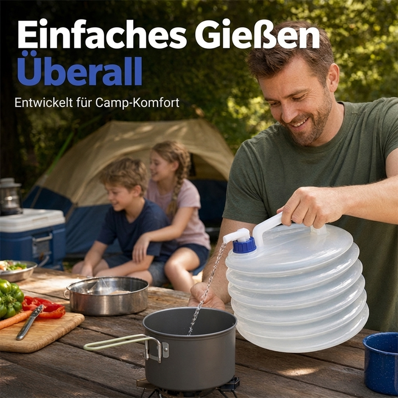 Opvouwbare Watercontainer met Tapventiel – productafbeelding
