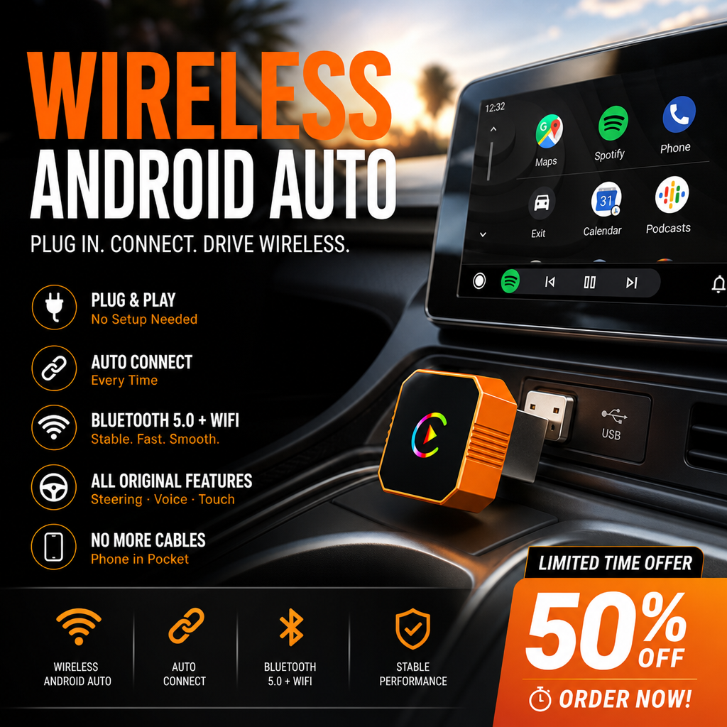 Draadloze adapter voor Android Auto – productafbeelding