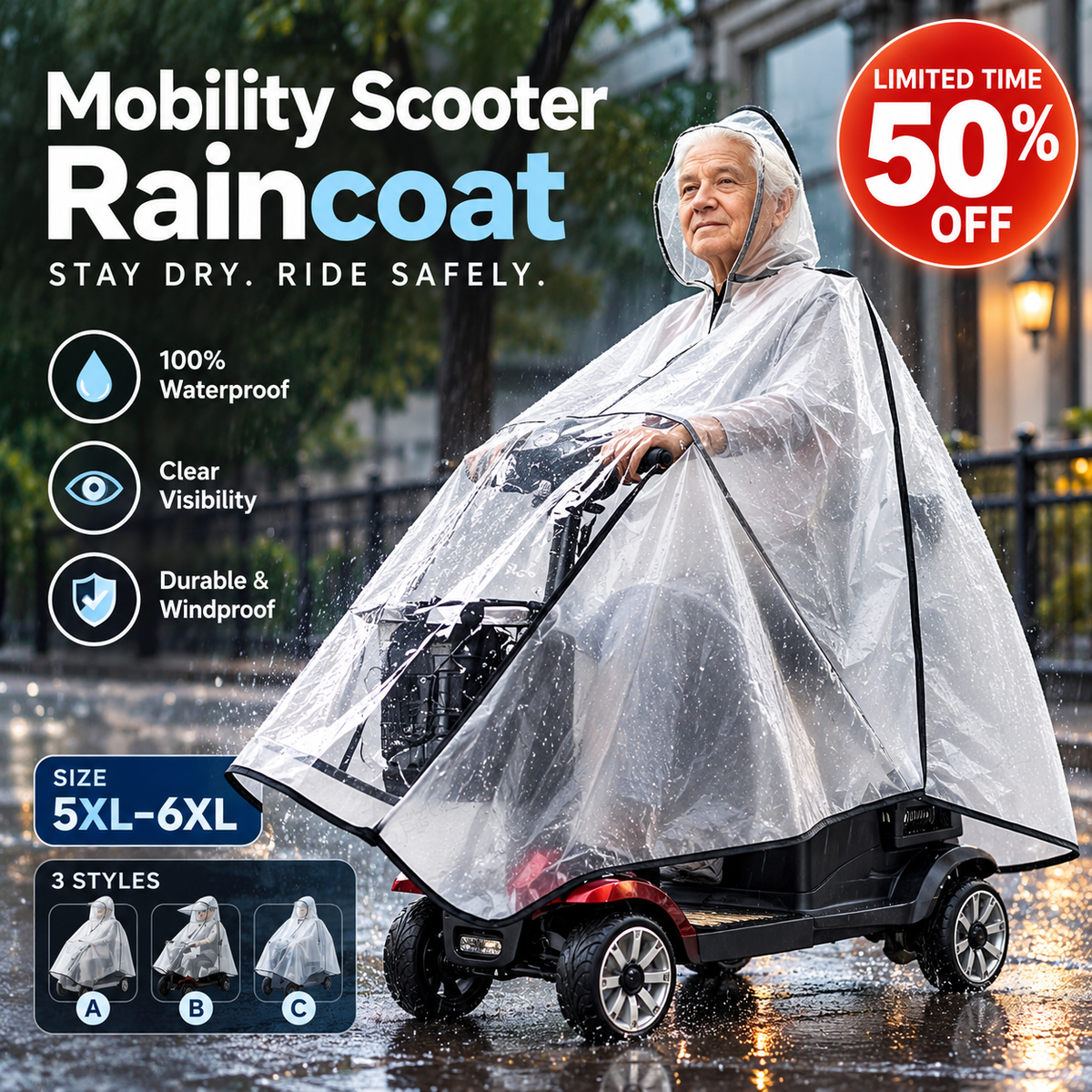 Regenhoes voor Scootmobielgebruikers – productafbeelding